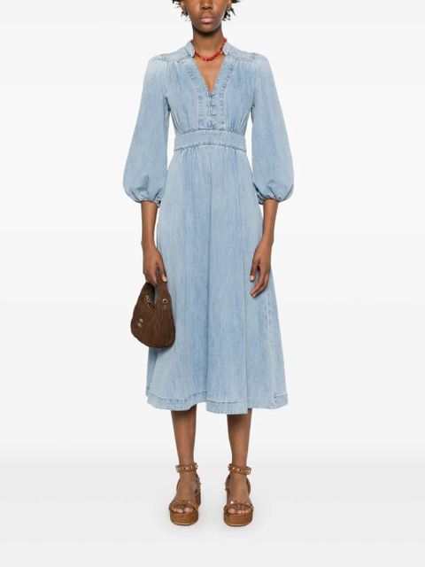 ZIMMERMANN V-neck denim dress - Blue - zdjęcie produktu nr 2