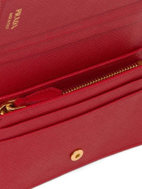 Prada logo-plaque wallet - Red