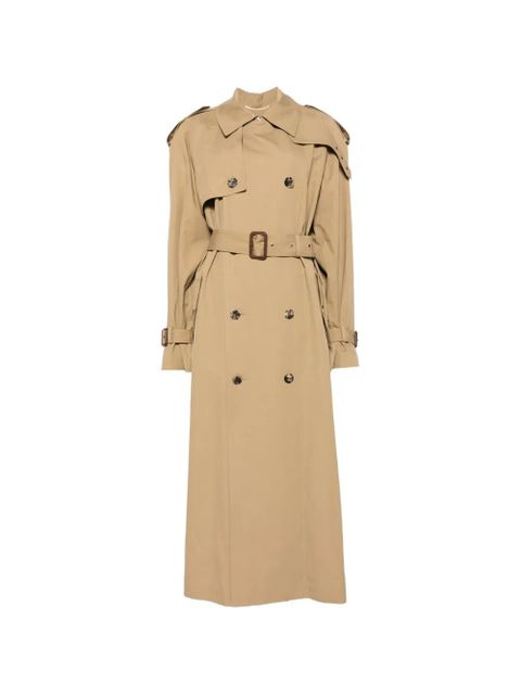 Saint Laurent button belted coat - Neutrals - zdjęcie produktu nr 1