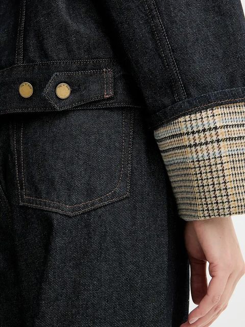 Rag & Bone kurtka jeansowa kolor czarny przejściowa oversize RJ1025FORMR