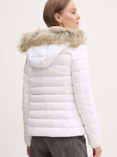 Tommy Jeans kurtka puchowa damska kolor biały zimowa DW0DW18312