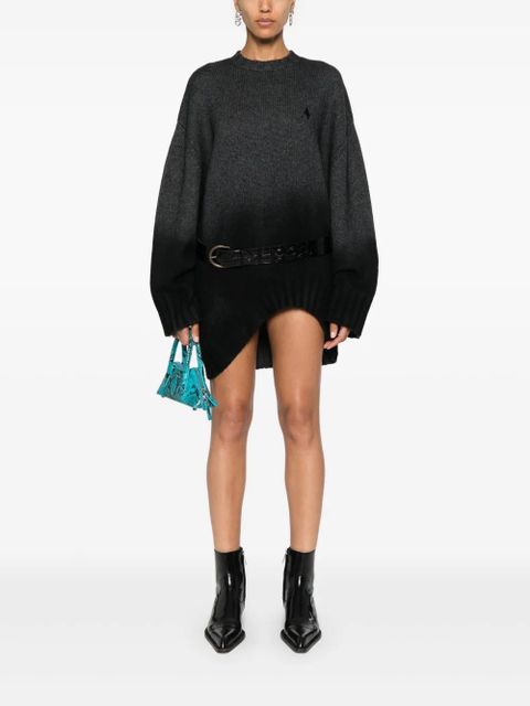 The Attico ribbed-knit mini dress - Grey - zdjęcie produktu nr 2