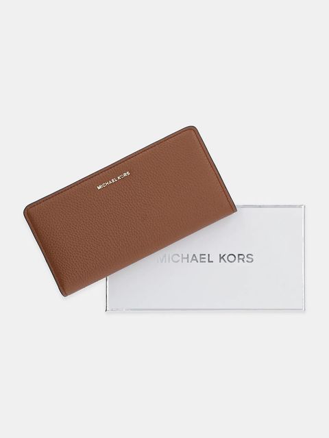 MICHAEL Michael Kors portfel skórzany BRYANT damski kolor brązowy 32S5GYTP3L