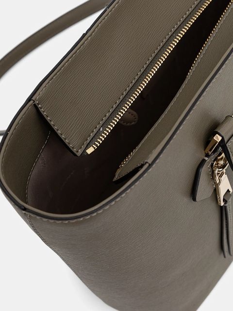 Dkny torebka skórzana kolor zielony R42A3E20