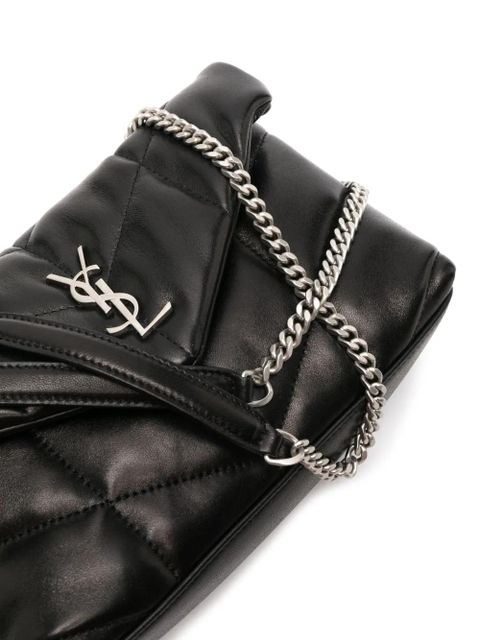 Saint Laurent quilted leather shoulder bag - Black