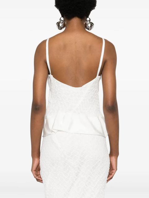 Jil Sander openwork-detail tank top - White