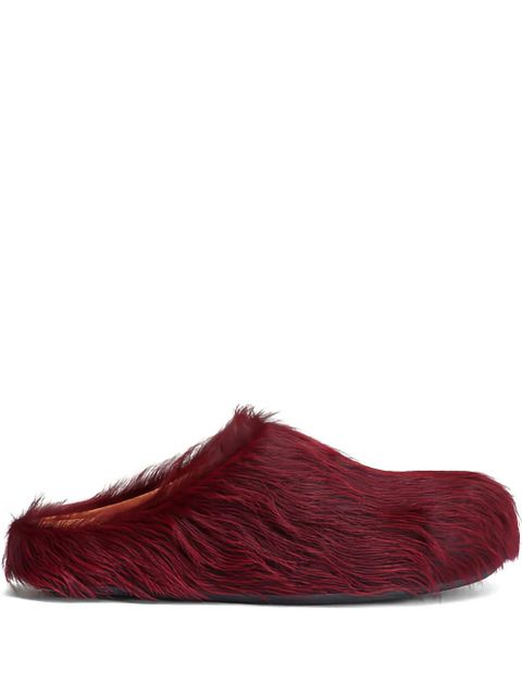 Marni calf-hair mules - Red - zdjęcie produktu nr 1