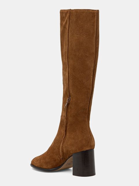 Jonak kozaki zamszowe DILIA CROUTE damskie kolor brązowy na słupku 3700188 - zdjęcie produktu nr 2