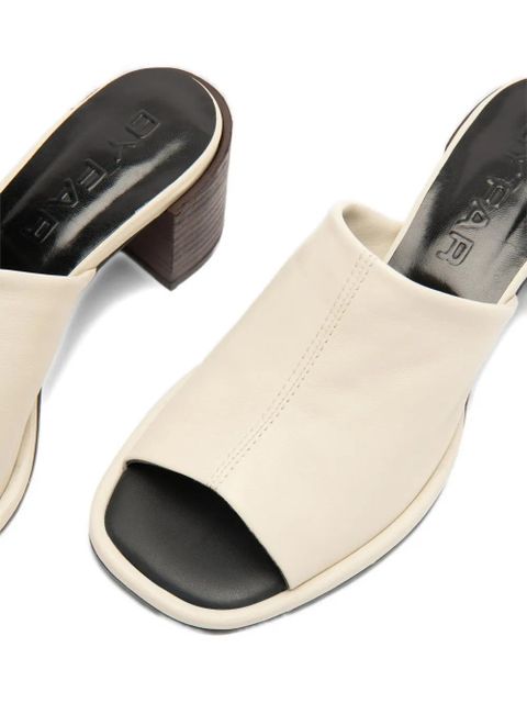 BY FAR Francisco square-toe mules - Neutrals
