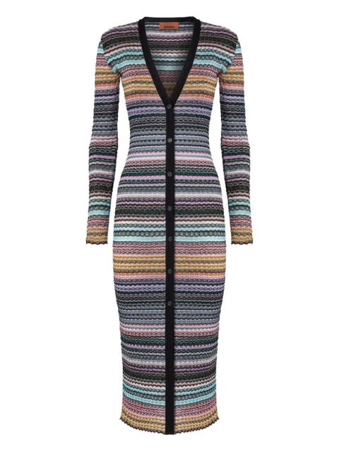 Missoni striped-pattern buttoned cardigan - Blue - zdjęcie produktu nr 1