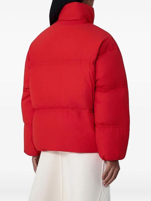 Moncler high-neck quilted jacket - Red