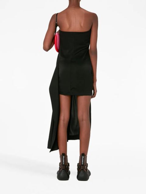 JW Anderson deconstructed strapless minidress - Black