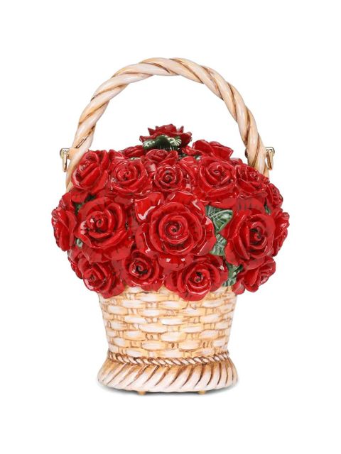 Dolce & Gabbana roses basket tote bag - Red - zdjęcie produktu nr 2