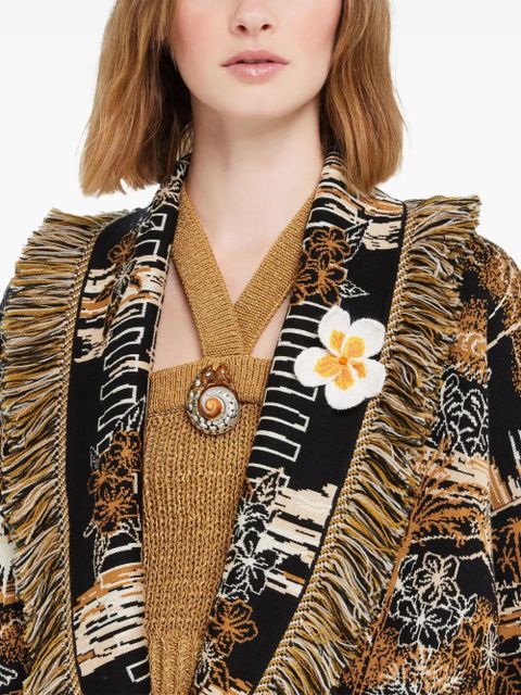 Alanui Frangipani embroidered brooch - White - zdjęcie produktu nr 2