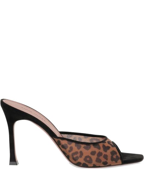 Amina Muaddi 95mm Alexa leopard-print pumps - Brown - zdjęcie produktu nr 1