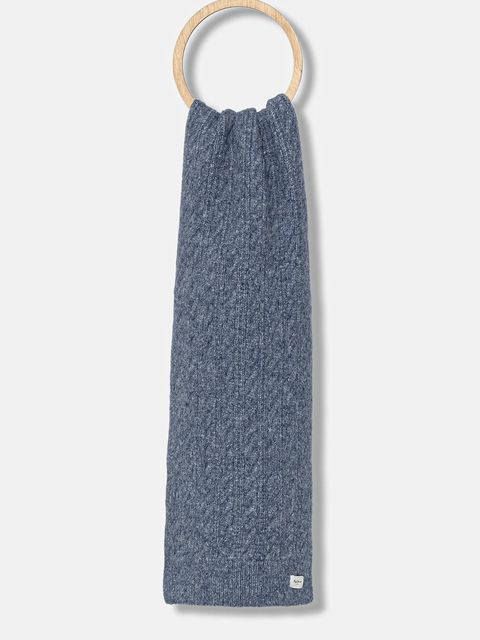 Pepe Jeans szalik z domieszką wełny damski kolor niebieski gładki PL0600004 - zdjęcie produktu nr 1