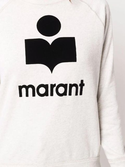 MARANT ÉTOILE logo-print crew-neck sweatshirt - Neutrals