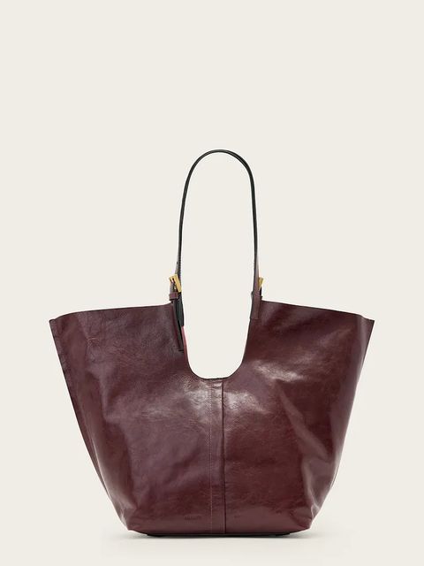 AllSaints torebka skórzana ARA kolor czerwony W284XD - zdjęcie produktu nr 1