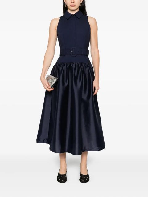 Self-Portrait belted dress - Blue