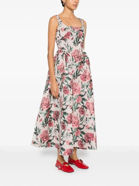 Marques'Almeida floral midi dress - Neutrals