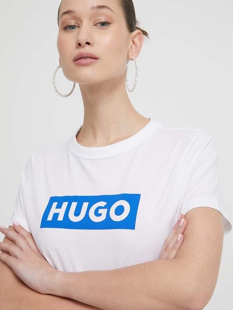 Hugo Blue t-shirt bawełniany Classic Tee_B