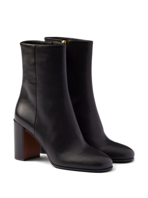 Prada leather 85mm booties - Black