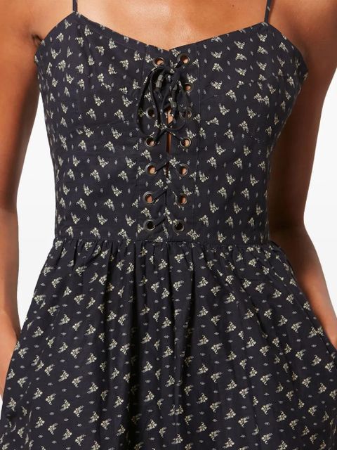 MARANT ÉTOILE DRYNA floral-pattern mini dress - Black
