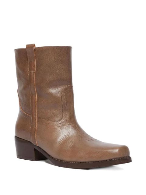 Weekend Max Mara Ranch leather cowboy boots - Brown - zdjęcie produktu nr 2