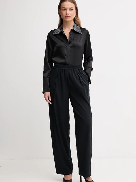 Joseph Ribkoff koszula damska kolor czarny regular z kołnierzykiem klasycznym 254926