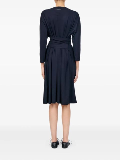 MM6 Maison Margiela tie-waist maxi dress - Blue