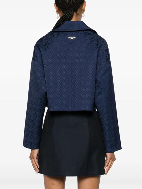 Marine Serre Moon Diamond jacquard vareuse - Blue