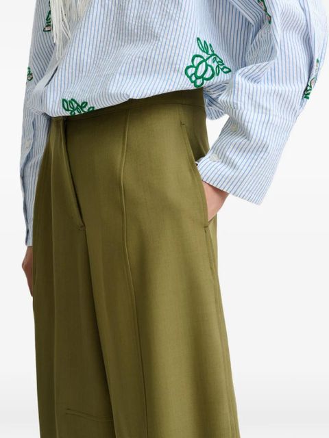 Essentiel Antwerp barrel-leg pleated trousers - Green