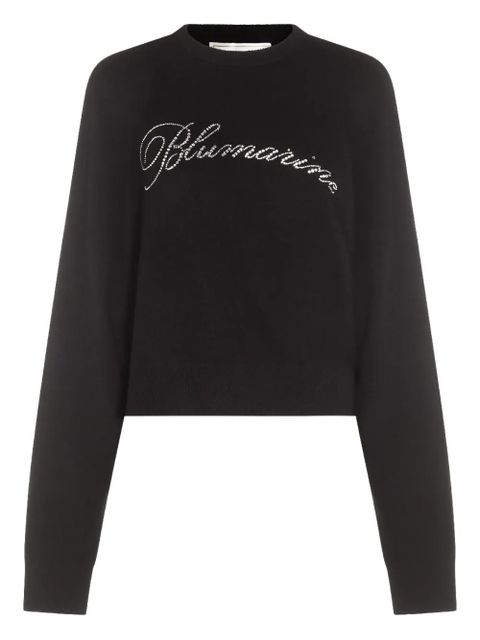Blumarine crystal-embellished wool sweater - Black - zdjęcie produktu nr 1