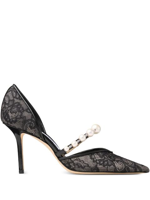 Jimmy Choo 85mm Aurelie lace pumps - Black - zdjęcie produktu nr 1