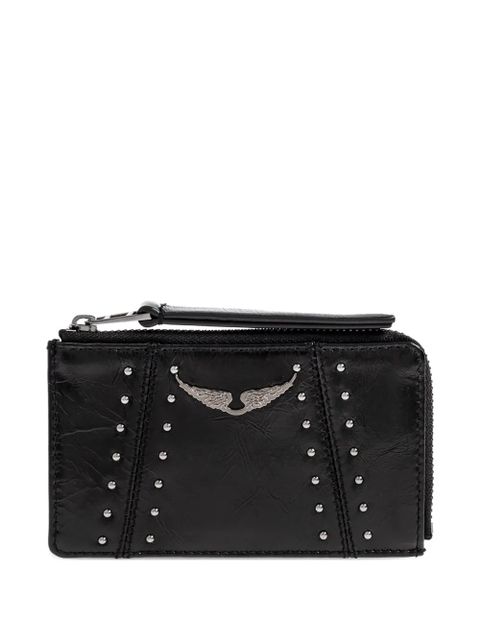 Zadig&Voltaire studded wings-detail leather wallet - Black - zdjęcie produktu nr 1