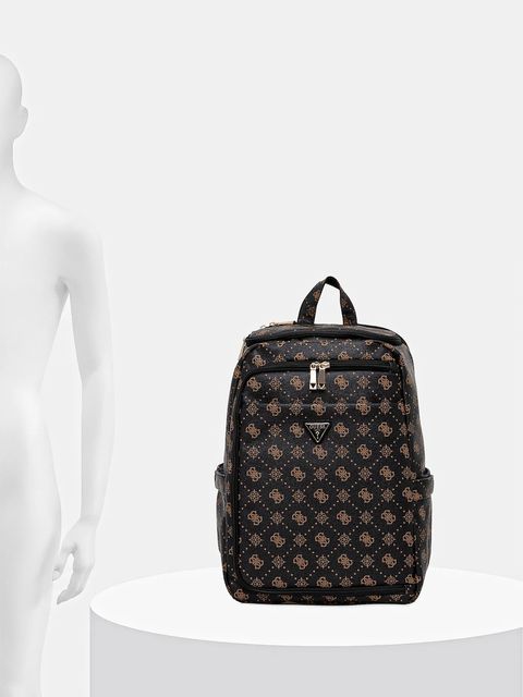 Guess plecak SILIA damski kolor brązowy duży wzorzysty TWGP98 90033