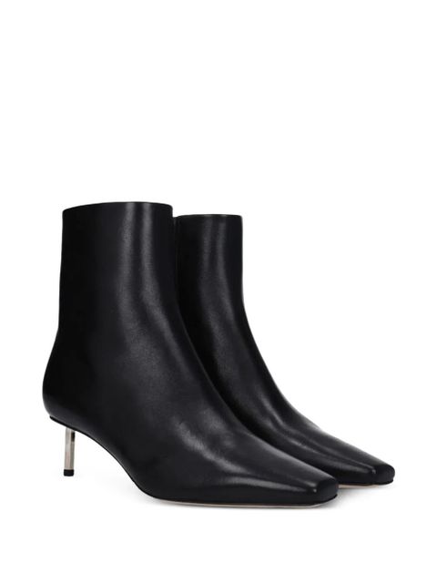 Off-White geometric-heel pointed-toe ankle boots - Black - zdjęcie produktu nr 2