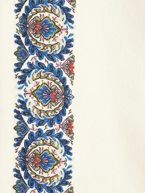 ETRO floral-print cotton jeans - White