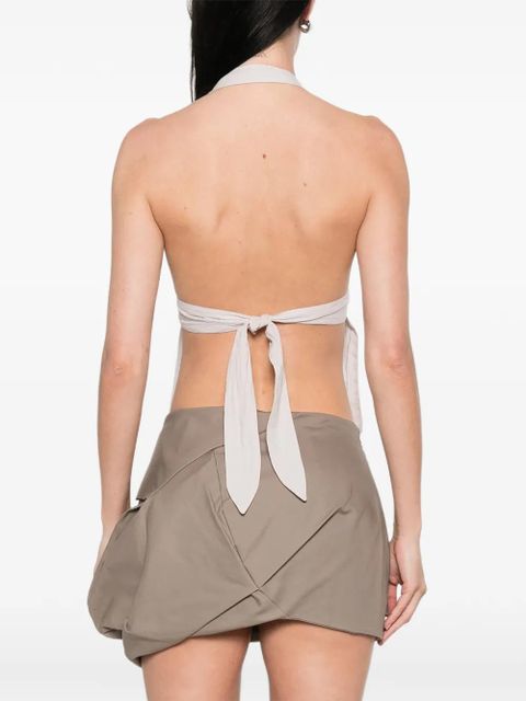 Gimaguas Infinito sequin halterneck top - Grey