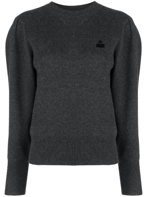 MARANT ÉTOILE Kelaya logo-patch jumper - Grey - zdjęcie produktu nr 1