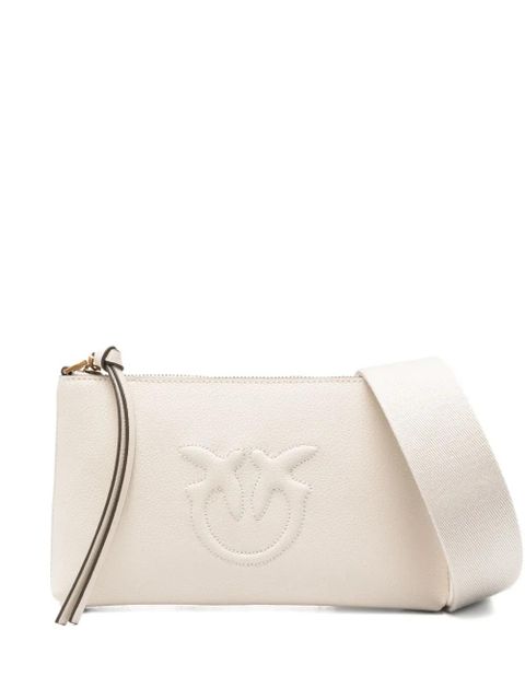 PINKO embossed-logo leather cross-body bag - White - zdjęcie produktu nr 1