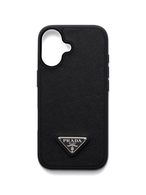 Prada saffiano-leather Iphone 17 case - Black - zdjęcie produktu nr 1