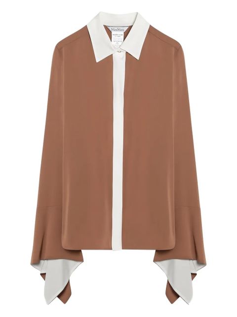 Max Mara long-sleeve color-block shirt - Brown - zdjęcie produktu nr 1