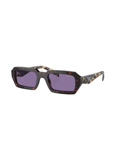 Prada Eyewear tortoiseshell-effect rectangular sunglasses - Green - zdjęcie produktu nr 2