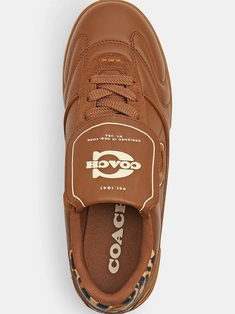Coach sneakersy skórzane Coach Match damskie kolor brązowy CCI43