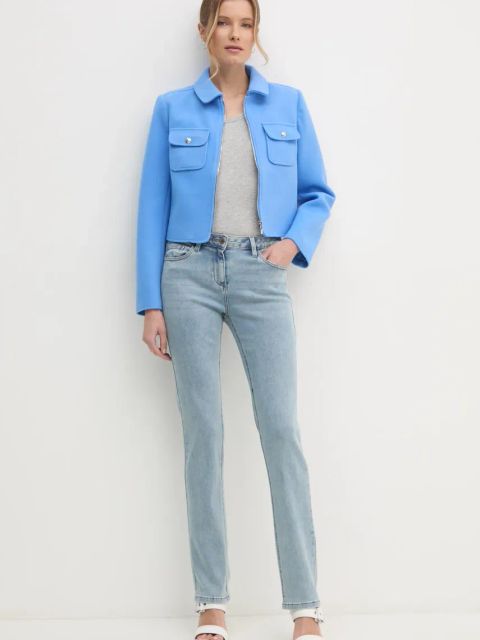 Morgan kurtka VENNY damska kolor niebieski przejściowa VENNY