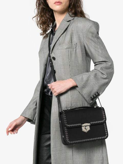 Alexander McQueen black medium eyelet leather box bag - zdjęcie produktu nr 2