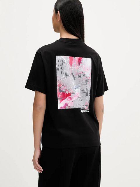 Karl Lagerfeld Jeans t-shirt bawełniany damski kolor czarny B1W17058 - zdjęcie produktu nr 1