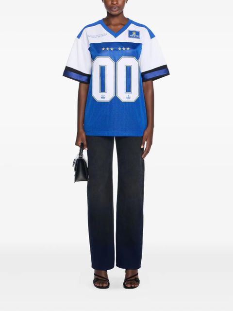 Off-White 00 Royal Mesh Football Logo T-Shirt - Blue