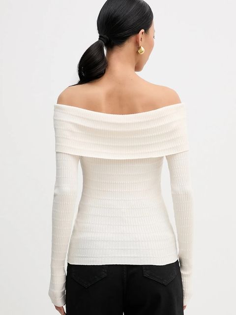 Marella longsleeve AQUILA damskie kolor beżowy dekolt hiszpański 2613361091200